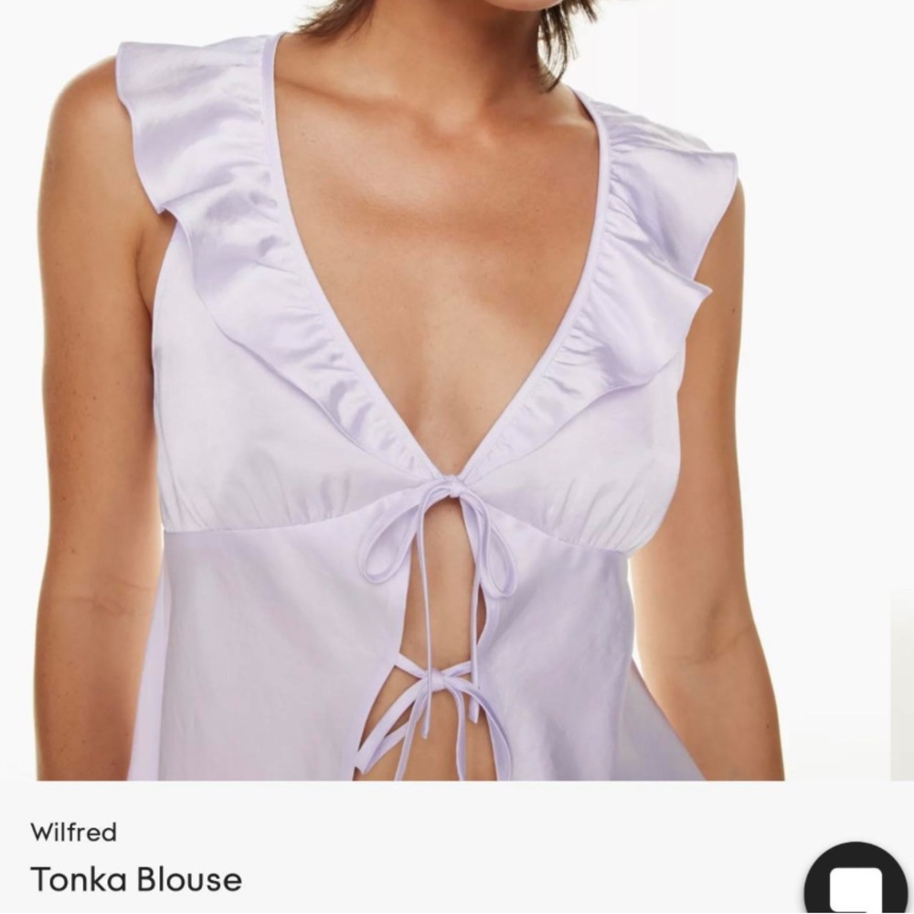 Aritzia wilfred Lilac Tonka blouse